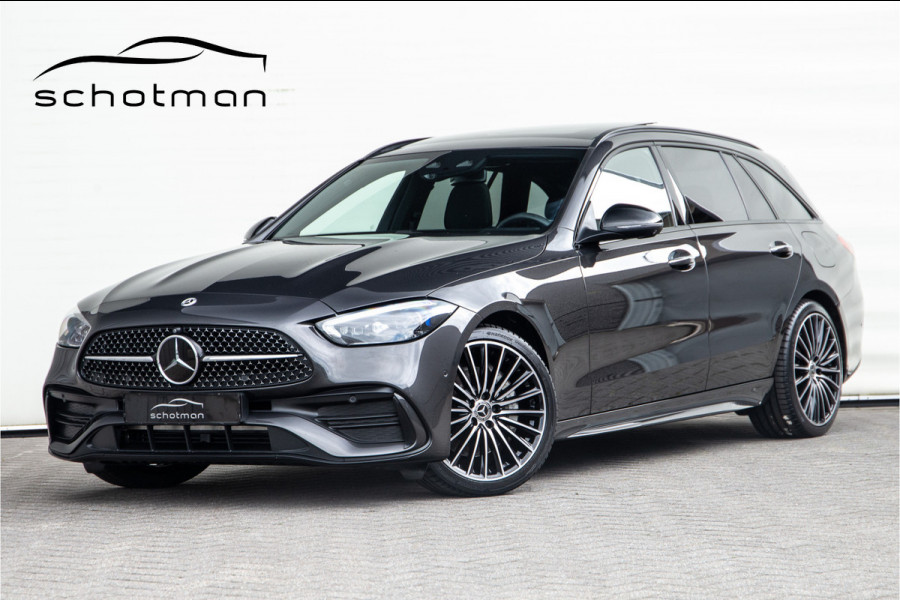Mercedes-Benz C-Klasse Estate 300 e AMG Nightpakket, Pano, Distronic, Trekhaak, Carplay, Hybrid 2023