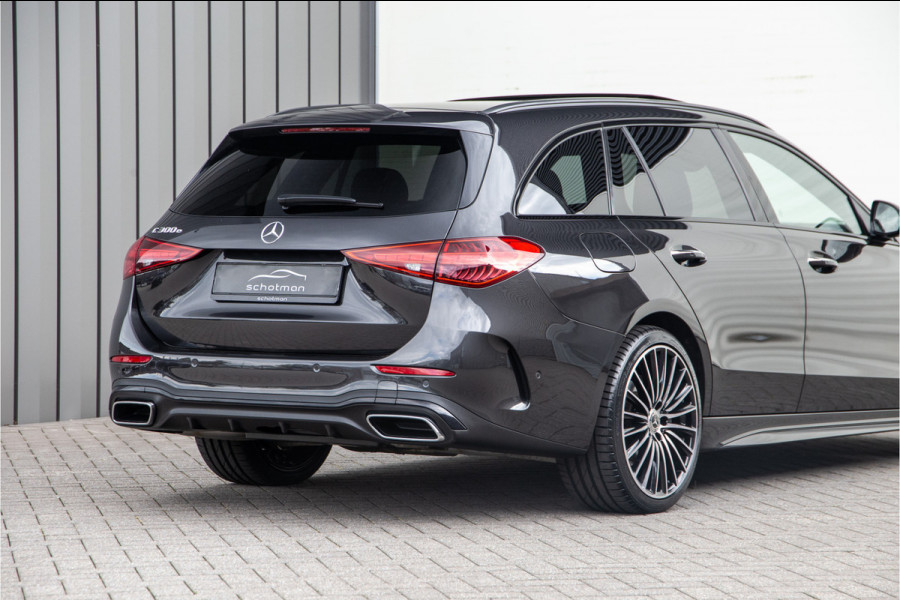 Mercedes-Benz C-Klasse Estate 300 e AMG Nightpakket, Pano, Distronic, Trekhaak, Carplay, Hybrid 2023