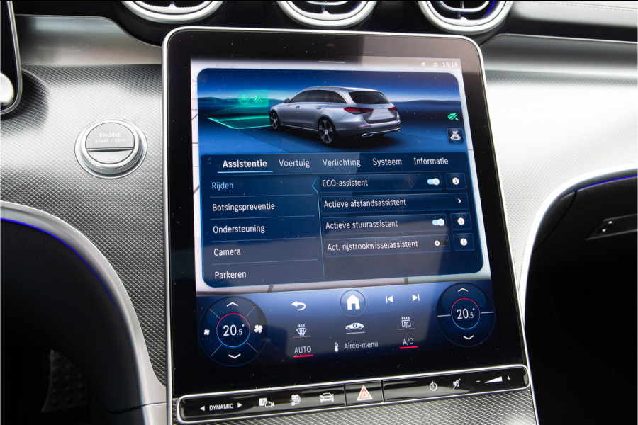 Mercedes-Benz C-Klasse Estate 300 e AMG Nightpakket, Pano, Distronic, Trekhaak, Carplay, Hybrid 2023