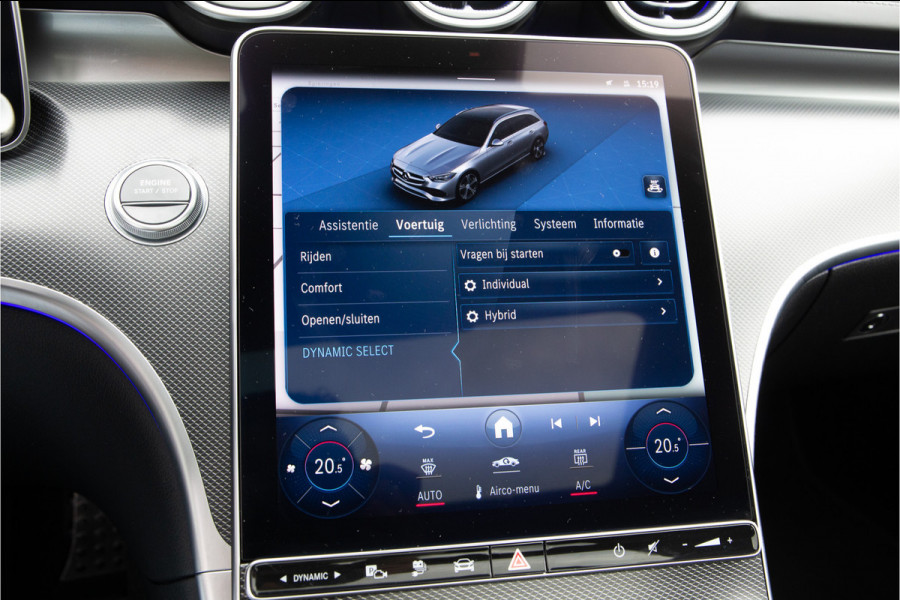 Mercedes-Benz C-Klasse Estate 300 e AMG Nightpakket, Pano, Distronic, Trekhaak, Carplay, Hybrid 2023