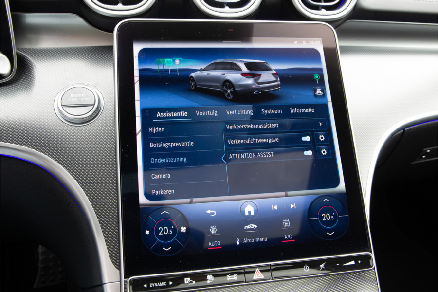 Mercedes-Benz C-Klasse Estate 300 e AMG Nightpakket, Pano, Distronic, Trekhaak, Carplay, Hybrid 2023