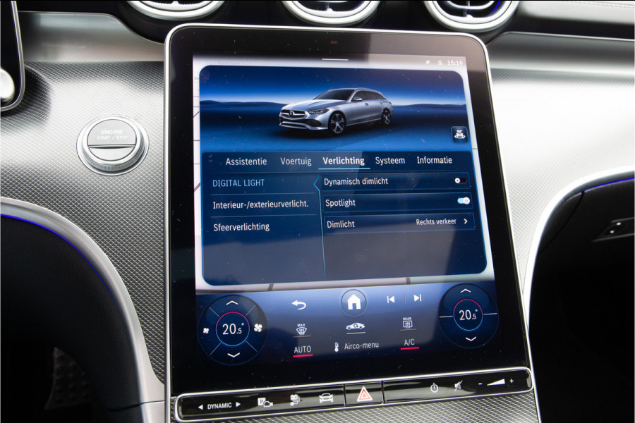 Mercedes-Benz C-Klasse Estate 300 e AMG Nightpakket, Pano, Distronic, Trekhaak, Carplay, Hybrid 2023