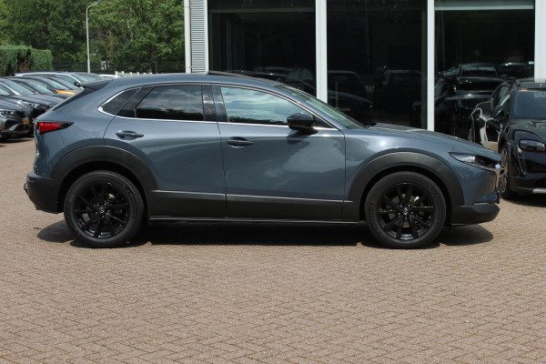 Mazda CX-30 2.0 e-SkyActiv-X M Hybrid Luxury / NL Auto! / Full option! / Trekhaak / Schuifdak / 360Camera / Head-up / Leder / Keyless / 18'' / CarPlay / Bose / Stuur+Stoelverwarming / Dodehoek / DAB / ACC