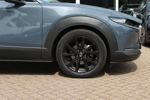 Mazda CX-30 2.0 e-SkyActiv-X M Hybrid Luxury / NL Auto! / Full option! / Trekhaak / Schuifdak / 360Camera / Head-up / Leder / Keyless / 18'' / CarPlay / Bose / Stuur+Stoelverwarming / Dodehoek / DAB / ACC