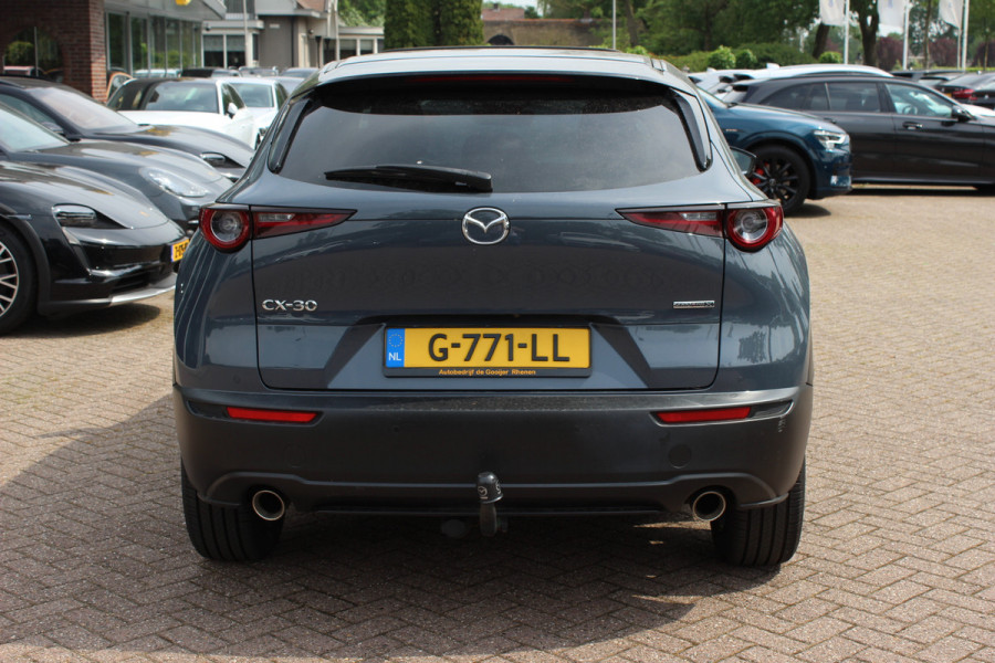 Mazda CX-30 2.0 e-SkyActiv-X M Hybrid Luxury / NL Auto! / Full option! / Trekhaak / Schuifdak / 360Camera / Head-up / Leder / Keyless / 18'' / CarPlay / Bose / Stuur+Stoelverwarming / Dodehoek / DAB / ACC