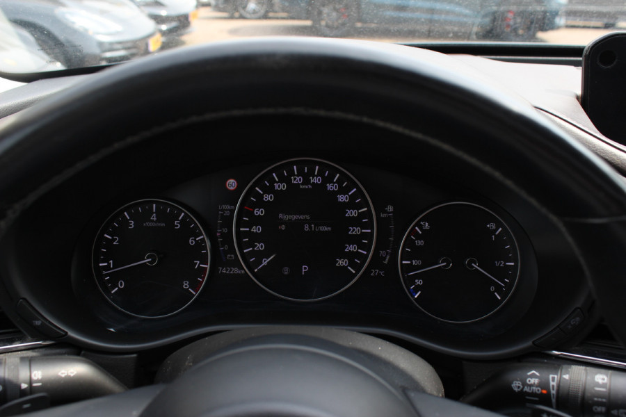 Mazda CX-30 2.0 e-SkyActiv-X M Hybrid Luxury / NL Auto! / Full option! / Trekhaak / Schuifdak / 360Camera / Head-up / Leder / Keyless / 18'' / CarPlay / Bose / Stuur+Stoelverwarming / Dodehoek / DAB / ACC