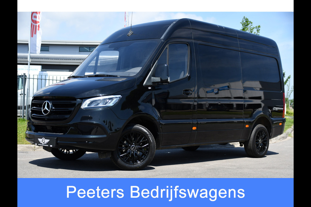Mercedes-Benz Sprinter 319 V6 3.0 CDI L2H2 Black Edition Camera, Cruise, Carplay, LED, Automaat, 190pk, Multimedia, Lederstuur, Uniek!