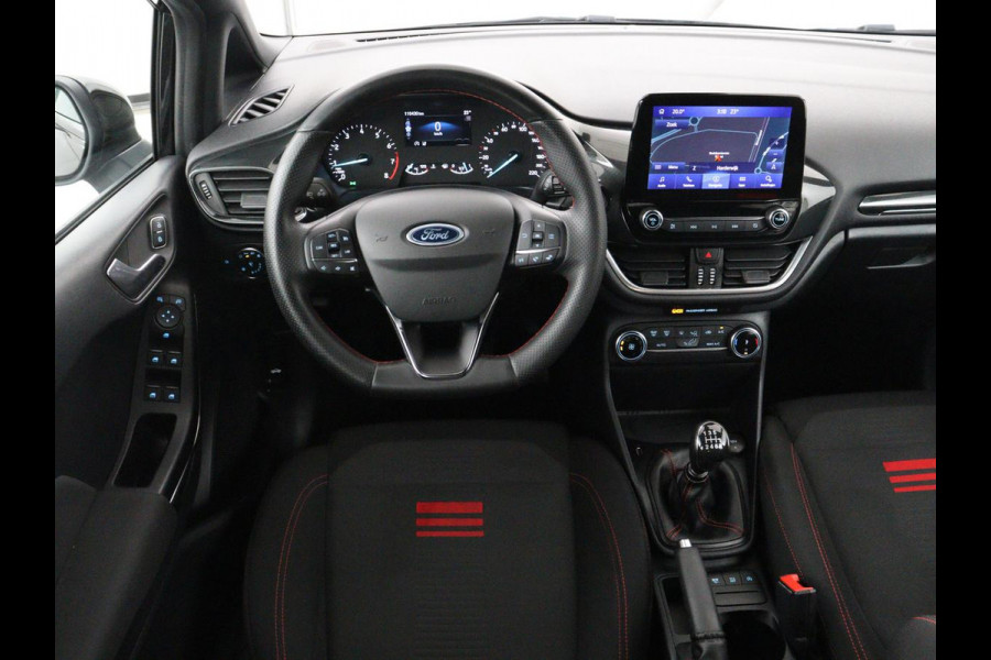 Ford Fiesta 1.0 EcoBoost Hybrid ST-Line | Carplay | Navigatie | Parkeerhulp | Climate control | Cruise control | Full LED | 17'' | Keyless Start | Bluetooth