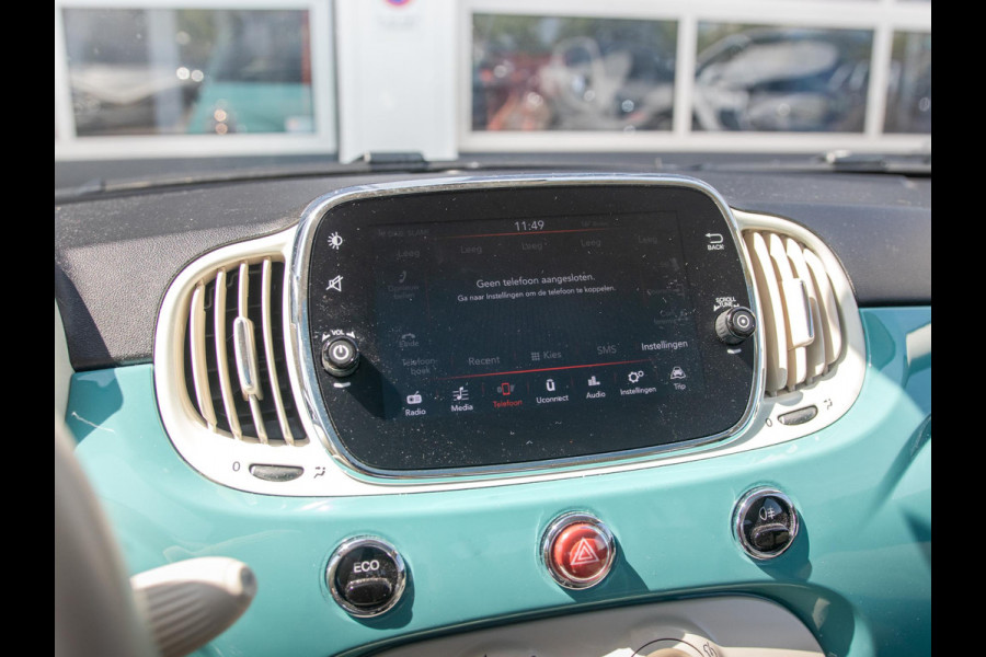 Fiat 500 TwinAir Turbo Anniversario | Airco | Cruise | PDC | Apple Carplay | Chrome Pack | Verde Riviera