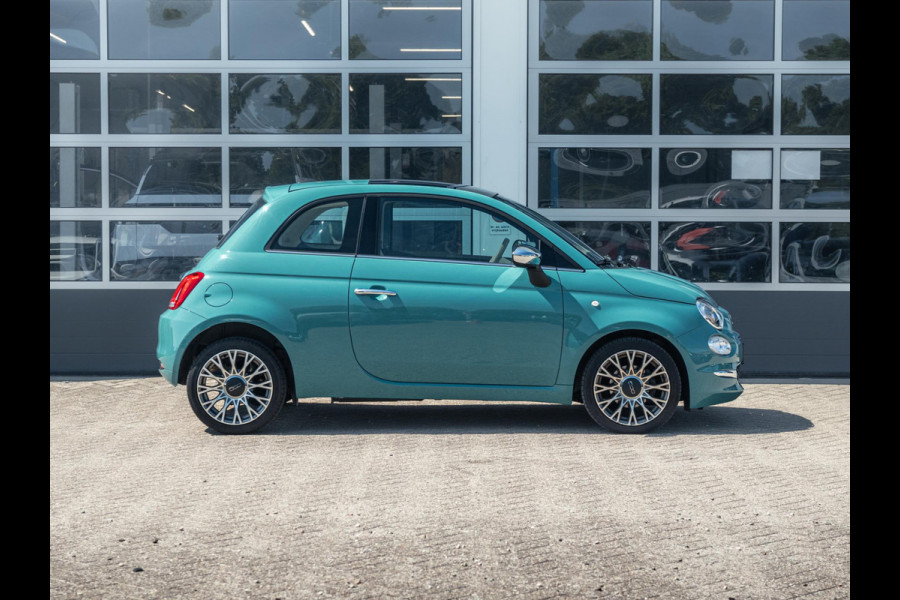 Fiat 500 TwinAir Turbo Anniversario | Airco | Cruise | PDC | Apple Carplay | Chrome Pack | Verde Riviera