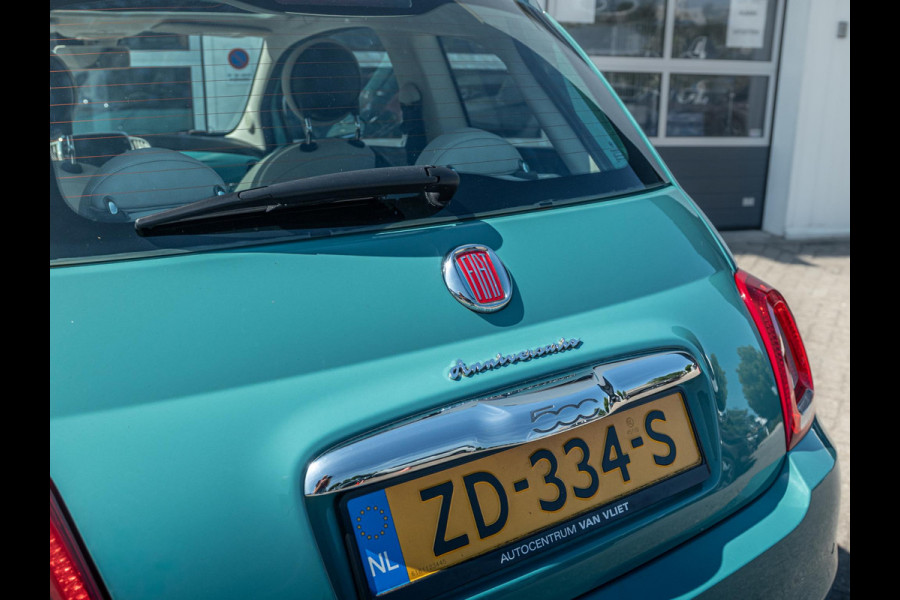 Fiat 500 TwinAir Turbo Anniversario | Airco | Cruise | PDC | Apple Carplay | Chrome Pack | Verde Riviera