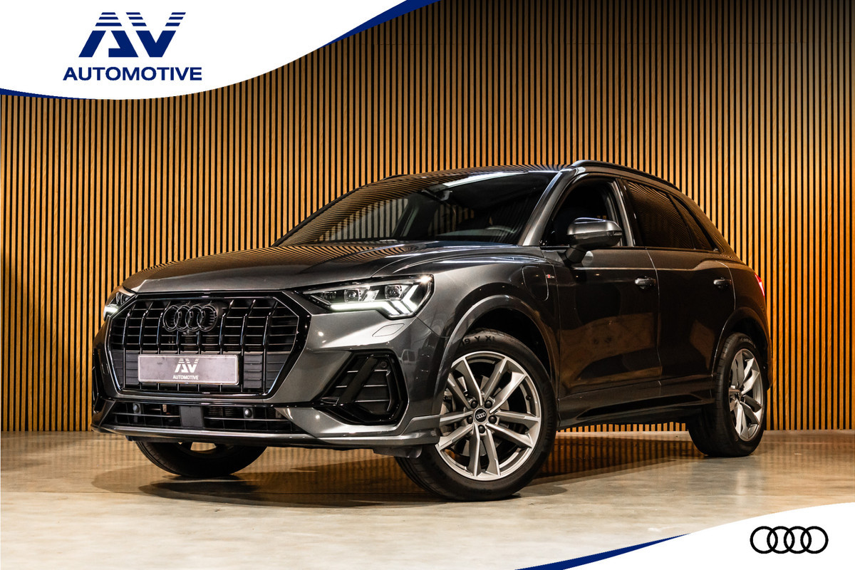 Audi Q3 45 TFSI e 245 PK S edition | 360 Camera | ACC | S-Line | Magnetic Ride | Matrix verlichting | CarPlay | Navigatie | Trekhaak | Inc 21% BTW | Black Style | Stuur- en stoelverwarming | Nieuwe APK | Garantie | Dealer onderhouden