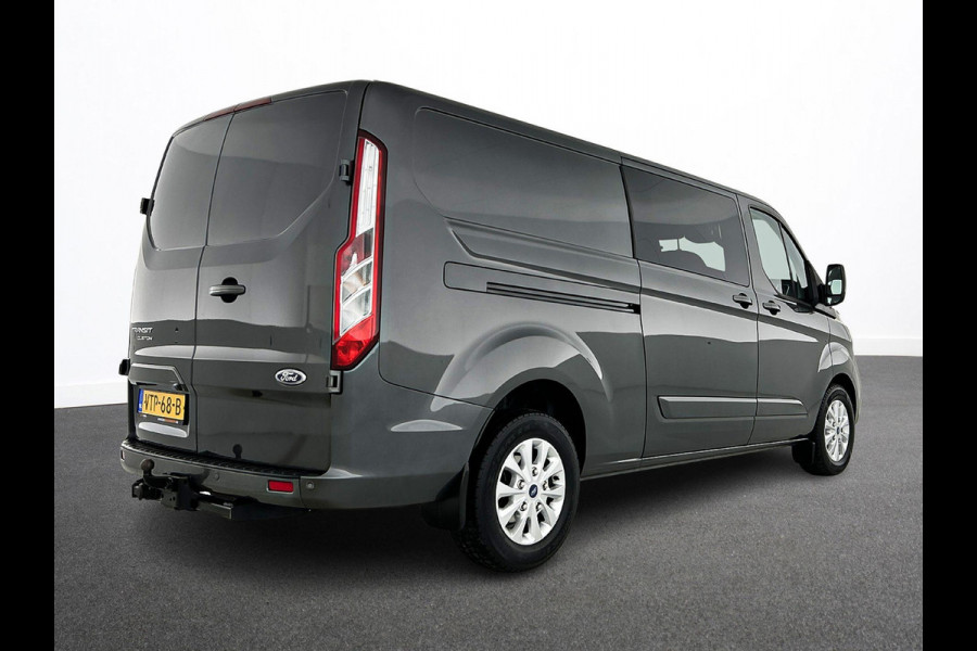 Ford Transit Custom 300 2.0 TDCI L2H1 Limited Dubbele Cabine Automaat Navigatie Airco 2 Schuifdeuren Trekhaak Parkeersensoren Carplay DAB