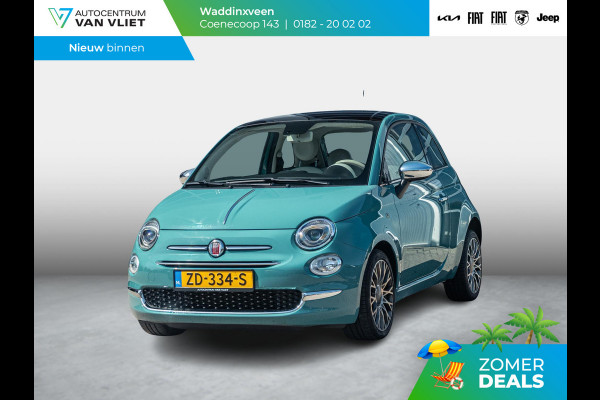Fiat 500 TwinAir Turbo Anniversario | Airco | Cruise | PDC | Apple Carplay | Chrome Pack | Verde Riviera