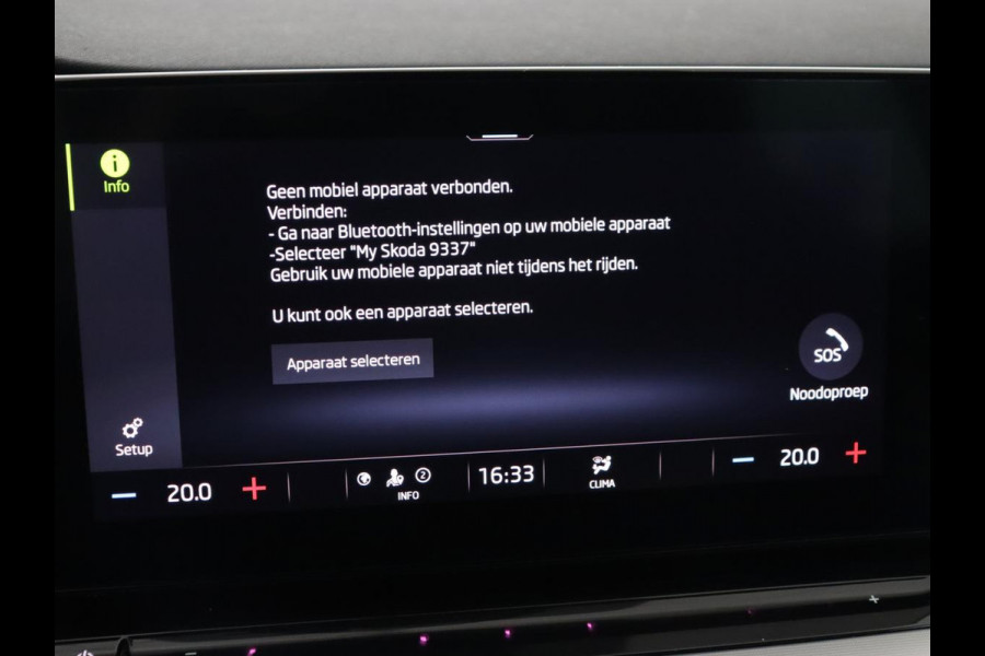 Škoda Octavia 1.0 e-TSI Sport | Trekhaak | Carplay | Sfeerverlichting | Navigatie | Parkeerhulp | Climate control | Sportstoelen | Cruise control | 17'' | Bluetooth | Keyless start