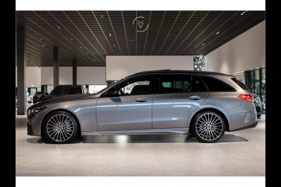 Mercedes-Benz C-Klasse Estate 300 d AMG Night|ACC|Keyless|360°|Stoelkoeling|Pano|Standkachel|Sfeerverlichting|19"|LED|Trekhaak