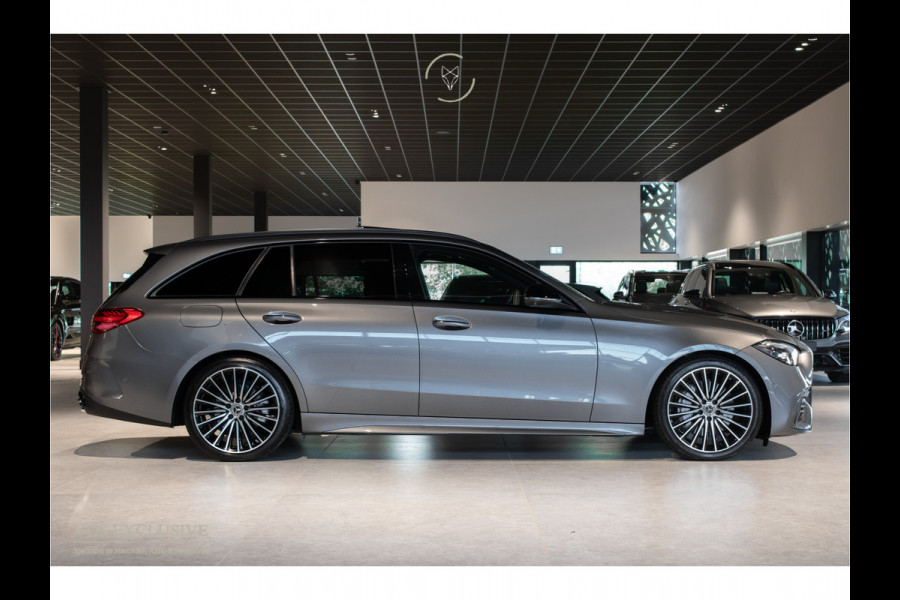 Mercedes-Benz C-Klasse Estate 300 d AMG Night|ACC|Keyless|360°|Stoelkoeling|Pano|Standkachel|Sfeerverlichting|19"|LED|Trekhaak