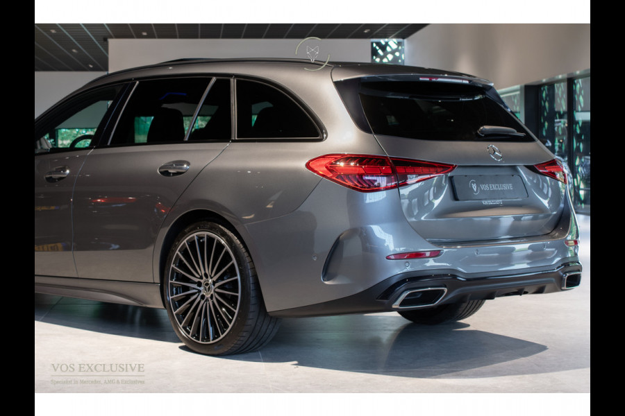 Mercedes-Benz C-Klasse Estate 300 d AMG Night|ACC|Keyless|360°|Stoelkoeling|Pano|Standkachel|Sfeerverlichting|19"|LED|Trekhaak