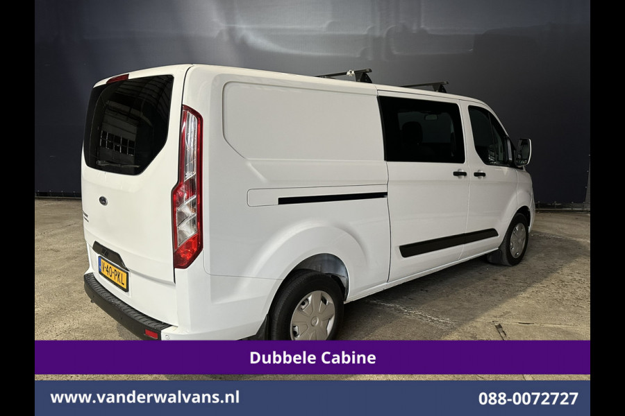 Ford Transit Custom 2.0 TDCI 131pk L2H1 Dubbele Cabine Inrichting Euro6 Airco | 5-Zits | Camera | Cruisecontrol | LED Parkeersensoren, Stoelverwarming, Achterklep, Dakdragers, 2800kg trekvermogen
