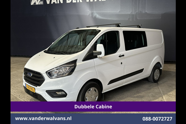 Ford Transit Custom 2.0 TDCI 131pk L2H1 Dubbele Cabine Inrichting Euro6 Airco | 5-Zits | Camera | Cruisecontrol | LED Parkeersensoren, Stoelverwarming, Achterklep, Dakdragers, 2800kg trekvermogen