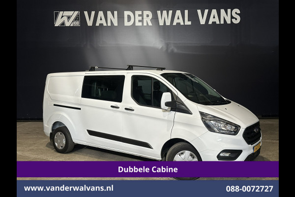 Ford Transit Custom 2.0 TDCI 131pk L2H1 Dubbele Cabine Inrichting Euro6 Airco | 5-Zits | Camera | Cruisecontrol | LED Parkeersensoren, Stoelverwarming, Achterklep, Dakdragers, 2800kg trekvermogen