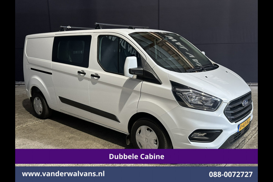 Ford Transit Custom 2.0 TDCI 131pk L2H1 Dubbele Cabine Inrichting Euro6 Airco | 5-Zits | Camera | Cruisecontrol | LED Parkeersensoren, Stoelverwarming, Achterklep, Dakdragers, 2800kg trekvermogen