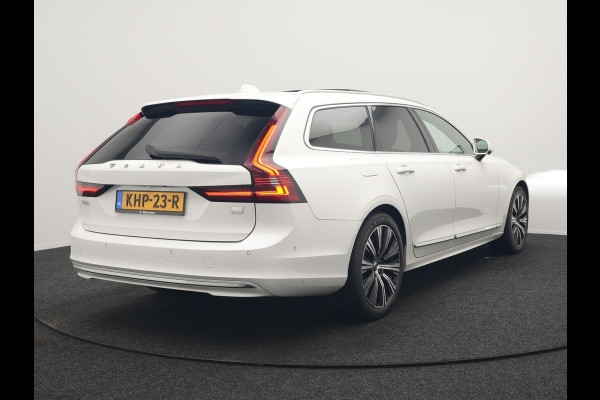 Volvo V90 T8 AWD Plus Bright LONG RANGE PHEV 455pk Dealer O.H. | Trekhaak Af Fabriek | Panodak | Adaptive Cruise | 360 Camera | Harman / Kardon | Lederen Sportstoelen Ventilatie & Memory | Stoelen & Stuur Verwarmd | Keyless | Blis | Google Assistent | SCHADE!!