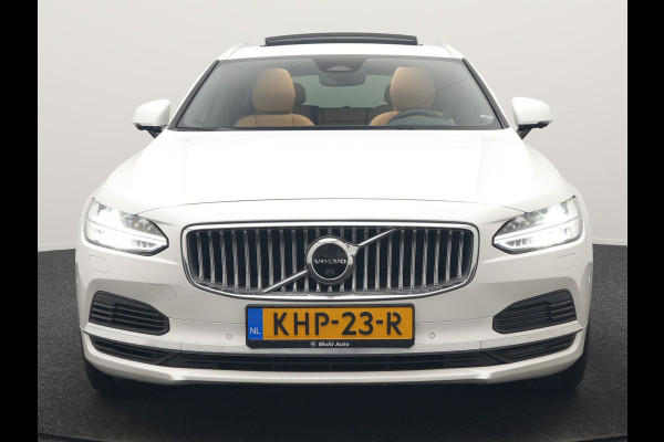 Volvo V90 T8 AWD Plus Bright LONG RANGE PHEV 455pk Dealer O.H. | Trekhaak Af Fabriek | Panodak | Adaptive Cruise | 360 Camera | Harman / Kardon | Lederen Sportstoelen Ventilatie & Memory | Stoelen & Stuur Verwarmd | Keyless | Blis | Google Assistent | SCHADE!!