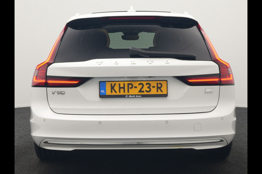 Volvo V90 T8 AWD Plus Bright LONG RANGE PHEV 455pk Dealer O.H. | Trekhaak Af Fabriek | Panodak | Adaptive Cruise | 360 Camera | Harman / Kardon | Lederen Sportstoelen Ventilatie & Memory | Stoelen & Stuur Verwarmd | Keyless | Blis | Google Assistent | SCHADE!!
