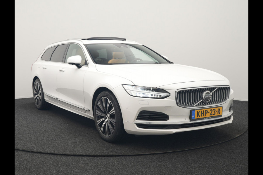 Volvo V90 T8 AWD Plus Bright LONG RANGE PHEV 455pk Dealer O.H. | Trekhaak Af Fabriek | Panodak | Adaptive Cruise | 360 Camera | Harman / Kardon | Lederen Sportstoelen Ventilatie & Memory | Stoelen & Stuur Verwarmd | Keyless | Blis | Google Assistent | SCHADE!!