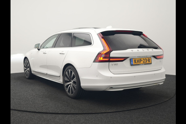 Volvo V90 T8 AWD Plus Bright LONG RANGE PHEV 455pk Dealer O.H. | Trekhaak Af Fabriek | Panodak | Adaptive Cruise | 360 Camera | Harman / Kardon | Lederen Sportstoelen Ventilatie & Memory | Stoelen & Stuur Verwarmd | Keyless | Blis | Google Assistent | SCHADE!!