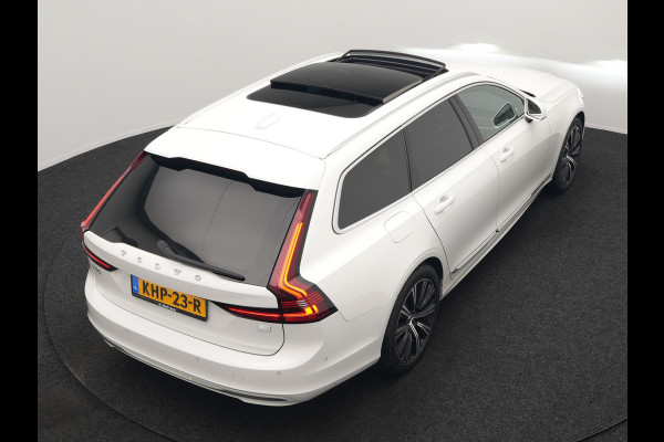 Volvo V90 T8 AWD Plus Bright LONG RANGE PHEV 455pk Dealer O.H. | Trekhaak Af Fabriek | Panodak | Adaptive Cruise | 360 Camera | Harman / Kardon | Lederen Sportstoelen Ventilatie & Memory | Stoelen & Stuur Verwarmd | Keyless | Blis | Google Assistent | SCHADE!!