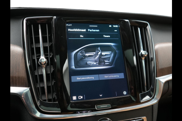 Volvo V90 T8 AWD Plus Bright LONG RANGE PHEV 455pk Dealer O.H. | Trekhaak Af Fabriek | Panodak | Adaptive Cruise | 360 Camera | Harman / Kardon | Lederen Sportstoelen Ventilatie & Memory | Stoelen & Stuur Verwarmd | Keyless | Blis | Google Assistent | SCHADE!!
