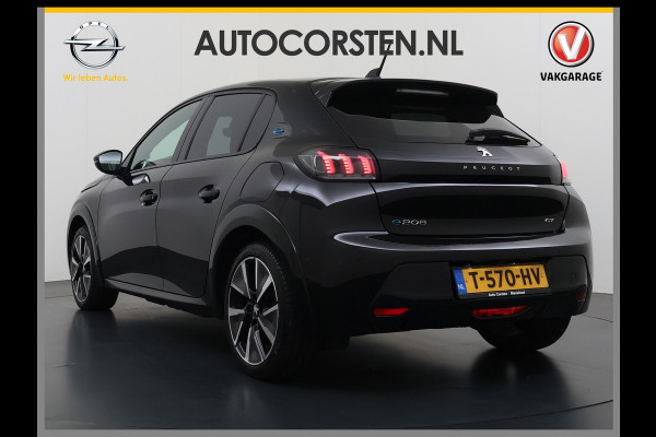 Peugeot e-208 EV GT 350 50kWh Soh 94% Panoramadak Adap.Cruise Stoelverwarming 3D-Navi 360°Camera Ecc Android Auto Apple Carplay Pdc Lmv Privacy Glas Led DAB Bluetooth Regen-Lichtsensor DAB+ Dealeronderhouden