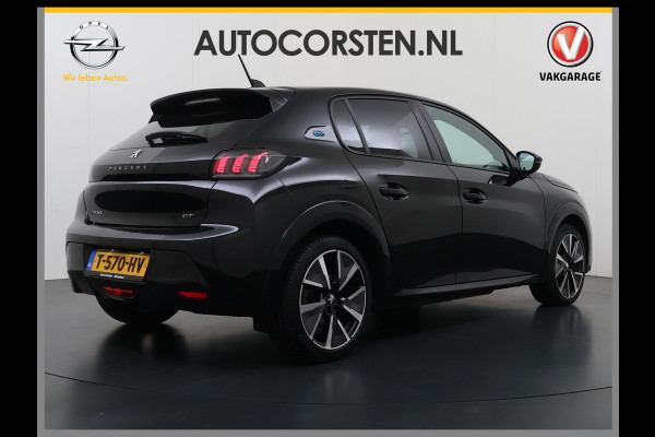 Peugeot e-208 EV GT 350 50kWh Soh 94% Panoramadak Adap.Cruise Stoelverwarming 3D-Navi 360°Camera Ecc Android Auto Apple Carplay Pdc Lmv Privacy Glas Led DAB Bluetooth Regen-Lichtsensor DAB+ Dealeronderhouden