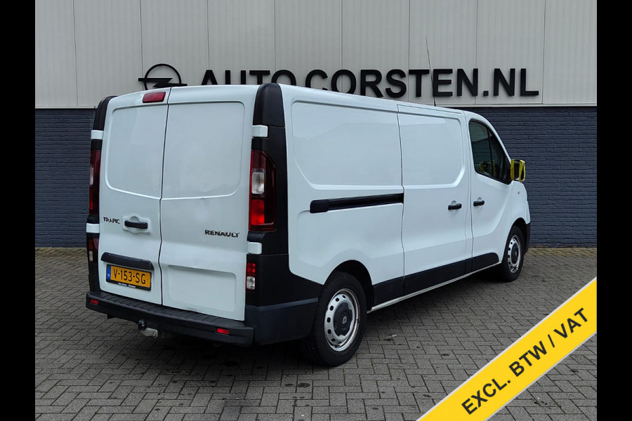 Renault Trafic 1.6 dCi 126PK T29 L2H1 3-Persoons Euro 6 Trekhaak Airco Navi Cruise Control Bluetooth Pdc Comfort Energy Betonplex vloer Wandbetimmering Schuifdeur Achterdeuren Origineel Nederlandse Auto