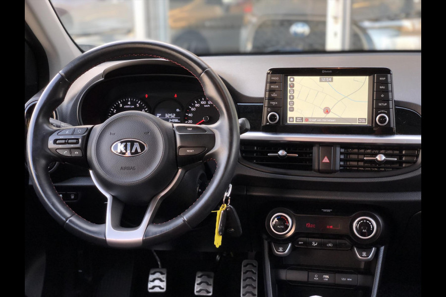 Kia Picanto 1.2 CVVT 5-zits GT-Line | Leer, Apple CarPlay/Android Auto, Navigatie, Lichtmetalen velgen, Climate control, Parkeercamera
