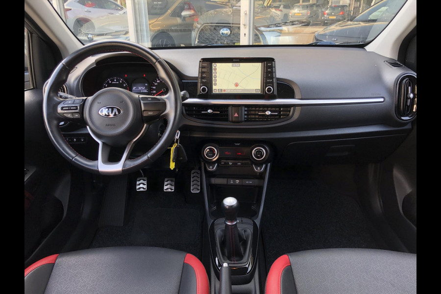 Kia Picanto 1.2 CVVT 5-zits GT-Line | Leer, Apple CarPlay/Android Auto, Navigatie, Lichtmetalen velgen, Climate control, Parkeercamera