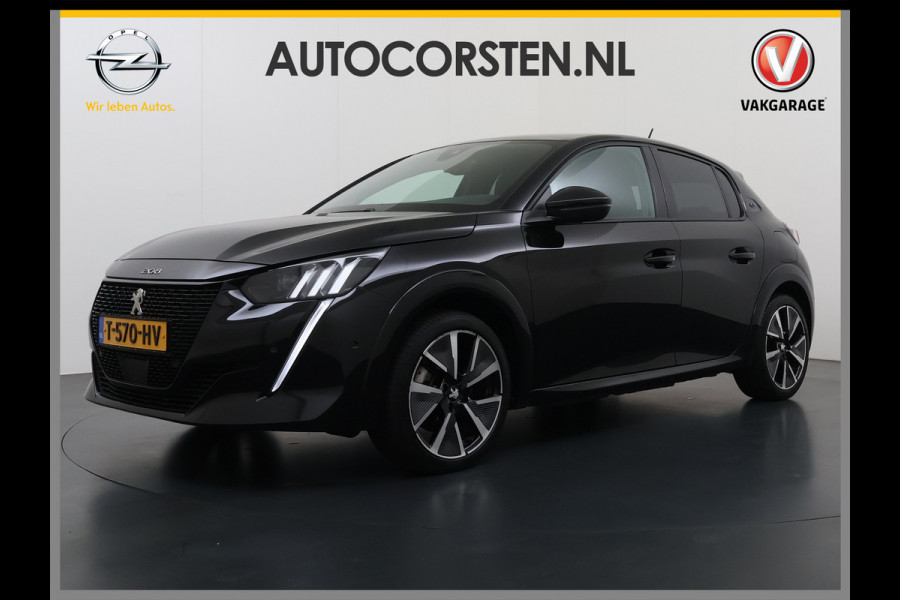 Peugeot e-208 EV GT 350 50kWh Soh 94% Panoramadak Adap.Cruise Stoelverwarming 3D-Navi 360°Camera Ecc Android Auto Apple Carplay Pdc Lmv Privacy Glas Led DAB Bluetooth Regen-Lichtsensor DAB+ Dealeronderhouden