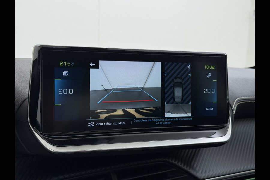 Peugeot e-208 EV GT 350 50kWh Soh 94% Panoramadak Adap.Cruise Stoelverwarming 3D-Navi 360°Camera Ecc Android Auto Apple Carplay Pdc Lmv Privacy Glas Led DAB Bluetooth Regen-Lichtsensor DAB+ Dealeronderhouden