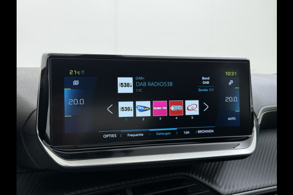 Peugeot e-208 EV GT 350 50kWh Soh 94% Panoramadak Adap.Cruise Stoelverwarming 3D-Navi 360°Camera Ecc Android Auto Apple Carplay Pdc Lmv Privacy Glas Led DAB Bluetooth Regen-Lichtsensor DAB+ Dealeronderhouden