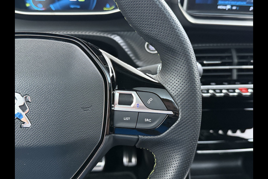 Peugeot e-208 EV GT 350 50kWh Soh 94% Panoramadak Adap.Cruise Stoelverwarming 3D-Navi 360°Camera Ecc Android Auto Apple Carplay Pdc Lmv Privacy Glas Led DAB Bluetooth Regen-Lichtsensor DAB+ Dealeronderhouden