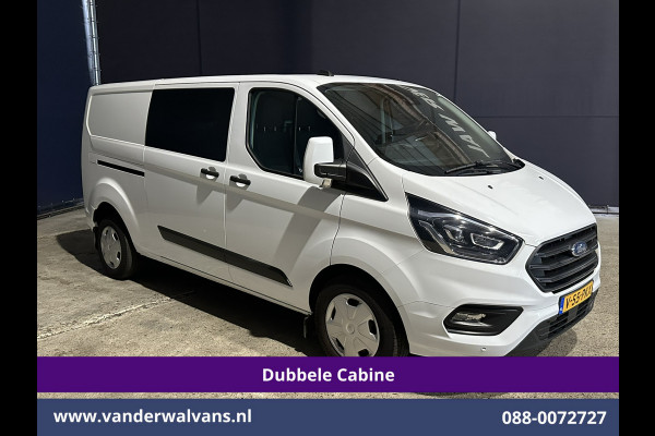 Ford Transit Custom 2.0 TDCI 131pk Automaat L2H1 Dubbele Cabine Euro6 Airco | 6-Zits | Camera | Navigatie | Apple Carplay Android Auto, Xenon, Cruisecontrol, Stoelverwarming, Verwarmde voorruit, Parkeersensoren, Achterklep