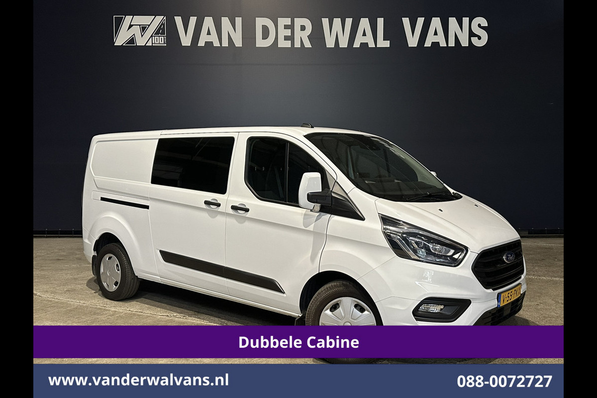 Ford Transit Custom 2.0 TDCI 131pk Automaat L2H1 Dubbele Cabine Euro6 Airco | 6-Zits | Camera | Navigatie | Apple Carplay Android Auto, Xenon, Cruisecontrol, Stoelverwarming, Verwarmde voorruit, Parkeersensoren, Achterklep