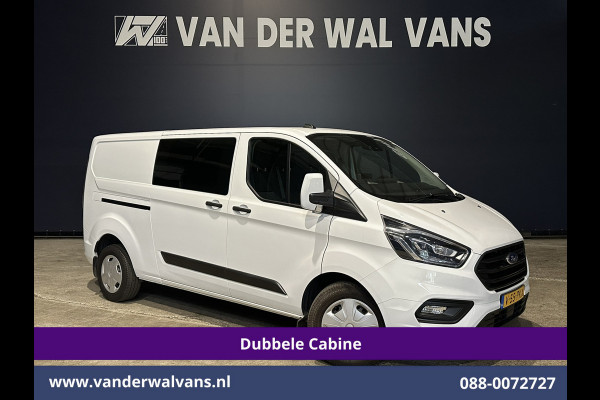 Ford Transit Custom 2.0 TDCI 131pk Automaat L2H1 Dubbele Cabine Euro6 Airco | 6-Zits | Camera | Navigatie | Apple Carplay Android Auto, Xenon, Cruisecontrol, Stoelverwarming, Verwarmde voorruit, Parkeersensoren, Achterklep
