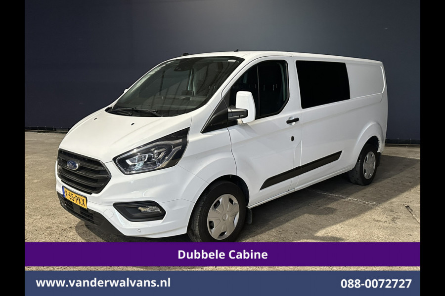Ford Transit Custom 2.0 TDCI 131pk Automaat L2H1 Dubbele Cabine Euro6 Airco | 6-Zits | Camera | Navigatie | Apple Carplay Android Auto, Xenon, Cruisecontrol, Stoelverwarming, Verwarmde voorruit, Parkeersensoren, Achterklep