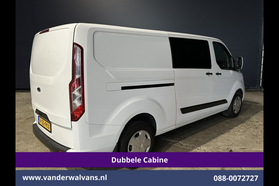 Ford Transit Custom 2.0 TDCI 131pk Automaat L2H1 Dubbele Cabine Euro6 Airco | 6-Zits | Camera | Navigatie | Apple Carplay Android Auto, Xenon, Cruisecontrol, Stoelverwarming, Verwarmde voorruit, Parkeersensoren, Achterklep