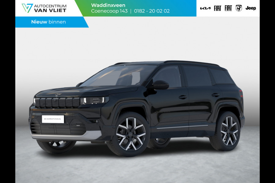 Jeep Compass First Edition 74 kWh | Adapt. Cruise | Camera | Carplay | 20" | Elektr. A-Klep | Navi | Winter Pack | Schuif/Kanteldak | Premium Pack | Conv. Pack | Warmtepomp
