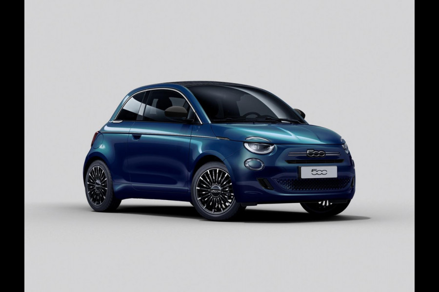 Fiat 500 Hybrid La Prima Cabrio | Clima | LED | PDC | JBL Premium Audio | 17" | Camera | Canneloni Ivory/Piombo interieur