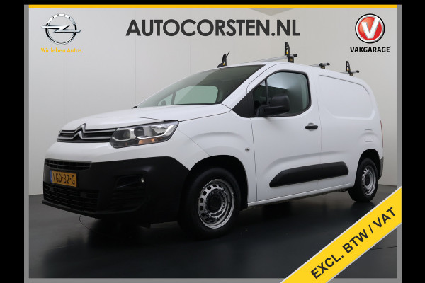 Citroën Berlingo 1.5 HDI Navi* Laadruimte-Airco Trekhaak Apple Carplay Android Auto Cruise Control Pdc Club Dakdragers Schuifdeur Betonplex Vloer Wandbetimmering 1.230KG Trekgewicht Euro 6